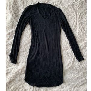 Choker Long Sleeve Black Dress